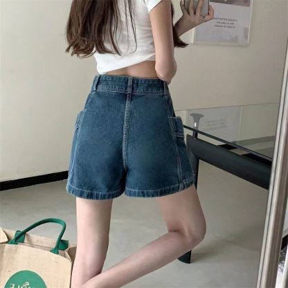 Double Button Denim Skort - Image 3