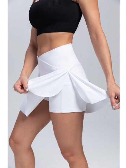 Pleated Crossover Tennis Skort - Image 4