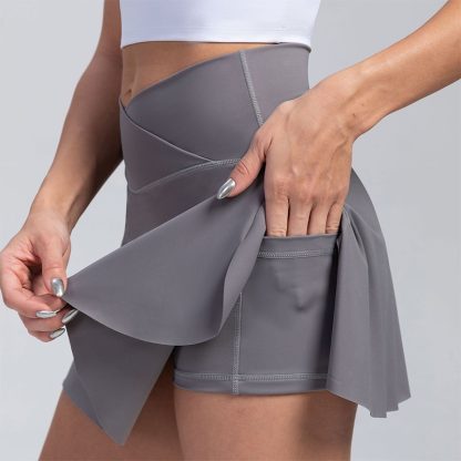 Pleated Crossover Tennis Skort - Image 2