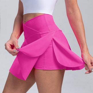 Pleated Crossover Tennis Skort