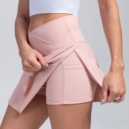 Pleated Crossover Tennis Skort - Image 8