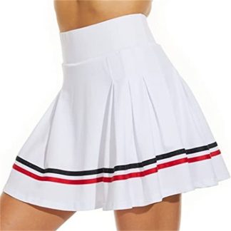 Striped Pleated Sports Skort