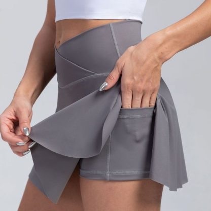 Stretchy Fitness Running Skorts - Image 6