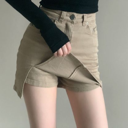Denim Skort with Shorts - Image 2